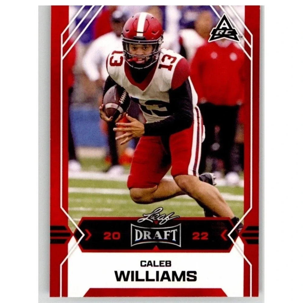 2022 Leaf Draft Caleb Williams Rookie RC Red #05  - USC Trojans‎